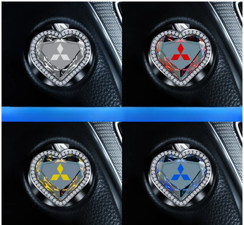 "Crystal Heart" car one-button start protective cover