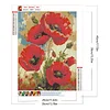 Poppy 5d DIY runder Vollbohrer Dimond Gem&auml;lde Kit f&uuml;r Zuhause Wanddekoration35x45cm