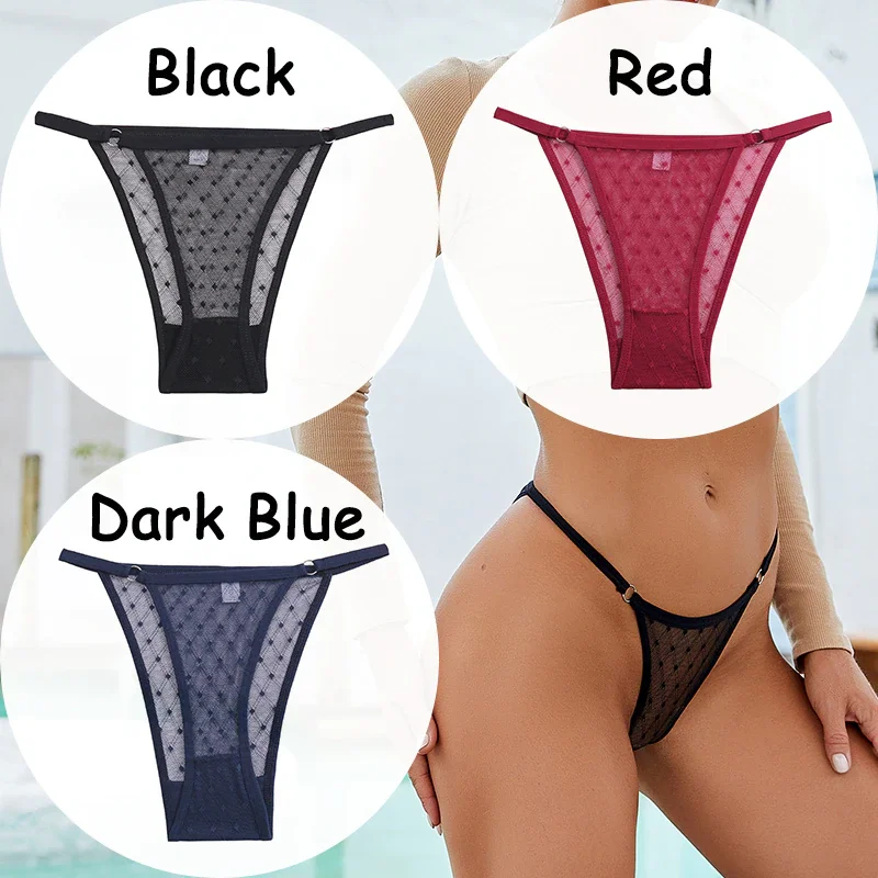 Billionm Panties Lace G-string Thong Women's Underwear Mesh Transparent Lingerie Low-Waist Female Briefs Soft Women's Underpants