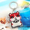Full Bead Embroidery Keychain Hamster Printed Craft Gifts(4.5x5.5cm)