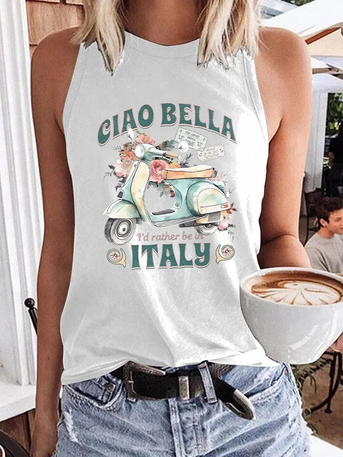 Women's Ciao Bella I'd rather be in Italy Travel Vest socialshop
