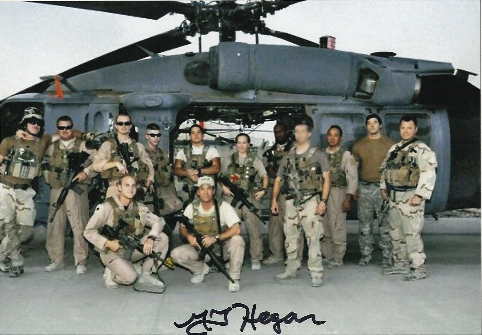 MARY J. HEGAR OPERATION ENDURING DOM HELICOPTER PILOT-DFC RARE SIGNED Photo Poster painting