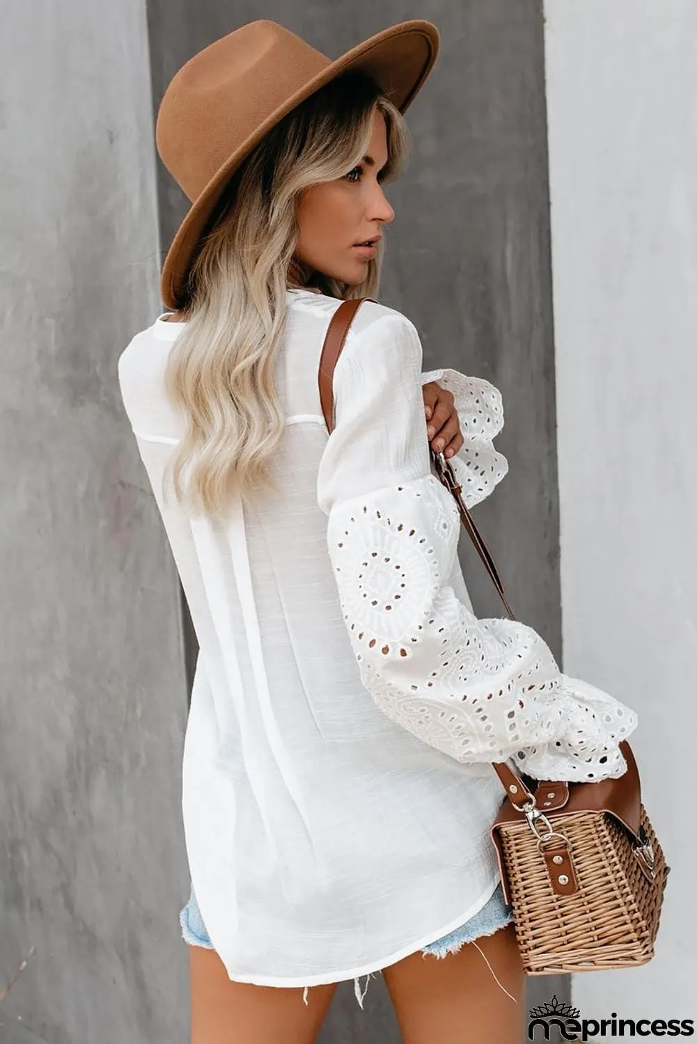 Rekindle Eyelet Button Top