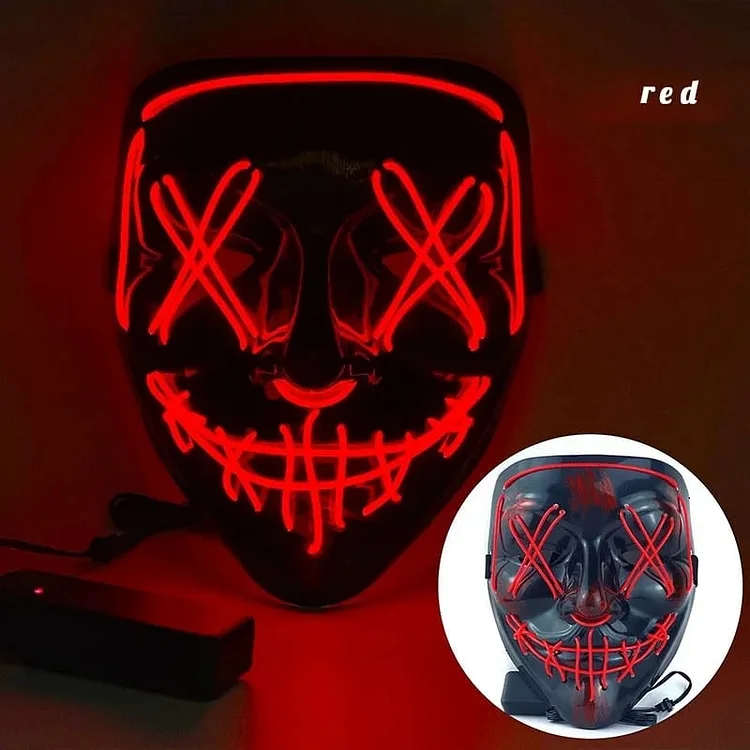 LED Neon Scary Halloween Mask-Buy 2 Save 10% OFF