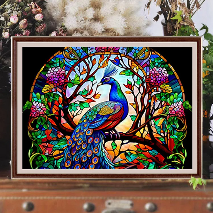 Diamond Painting - Full Round - Horror Ambience Stained  Glass(30*30cm)-1014816.05