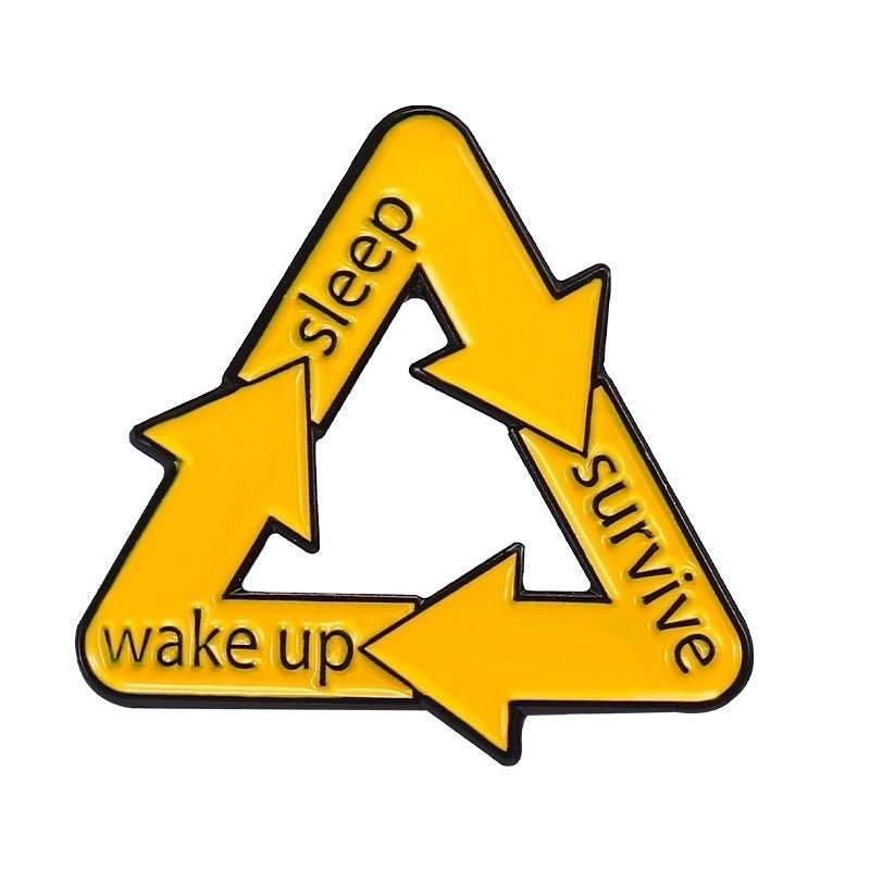 Cute Pin Letter Alloy Plating Unisex Brooches