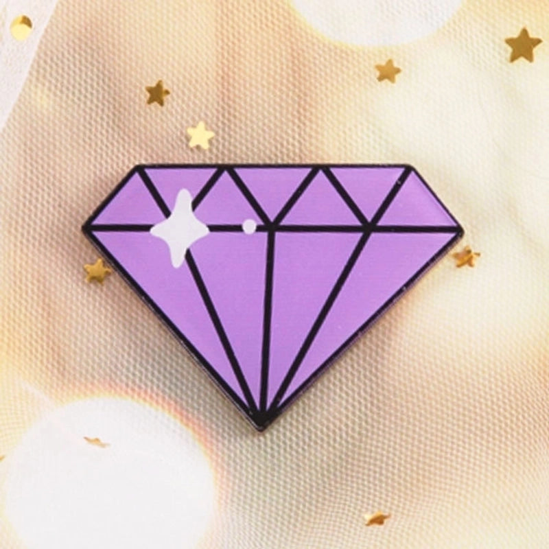 Cute Pin Rainbow Moon Unicorn Arylic Girl’S Brooches