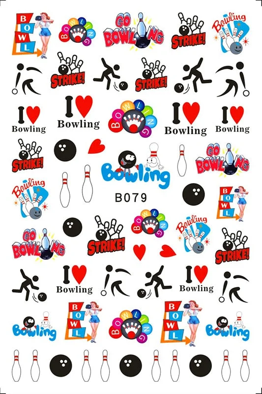 3D Flag Sport Nail Stickers for Manicure Fire Clover Decoration Decals Back Glue Designer Gymnastics Nail Art Sticker