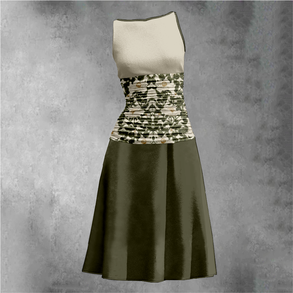 Women's Retro Vine Print Maxi Dress