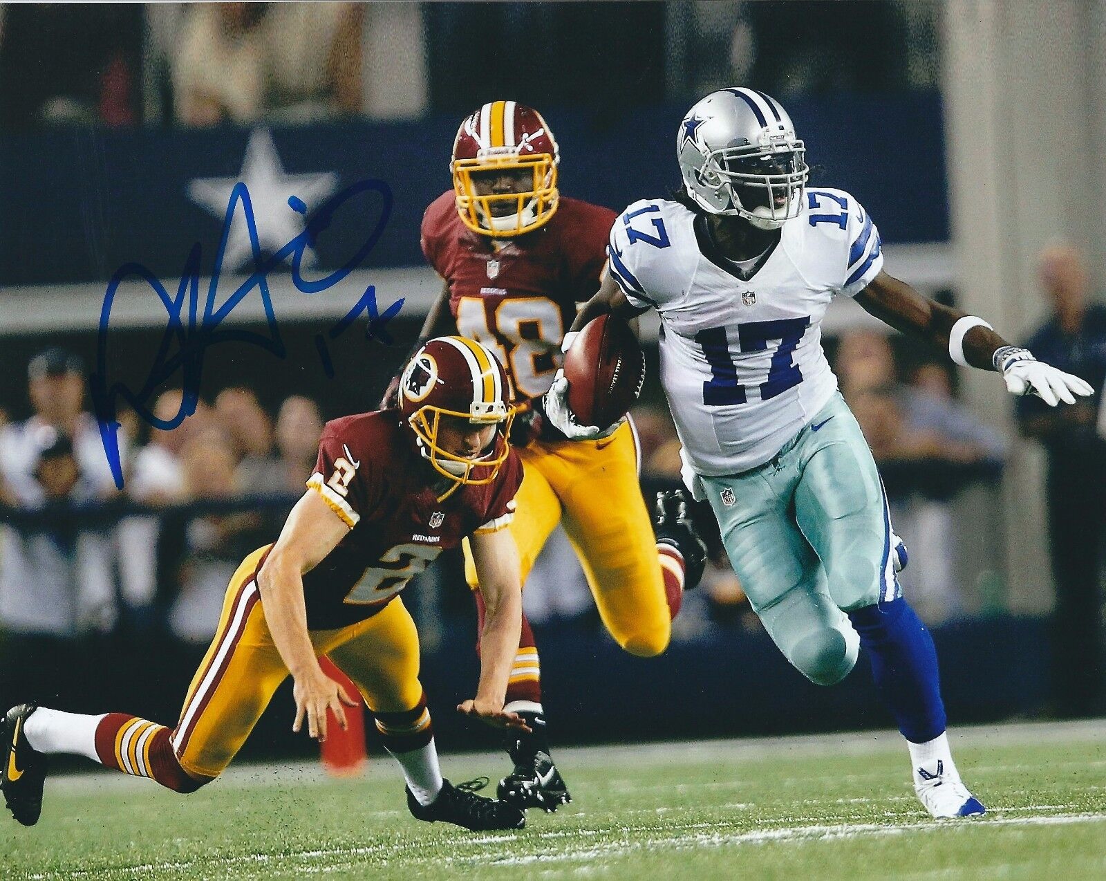 Signed 8x10 DWAYNE HARRIS Dallas Cowboys Autographed Photo Poster painting - w/COA