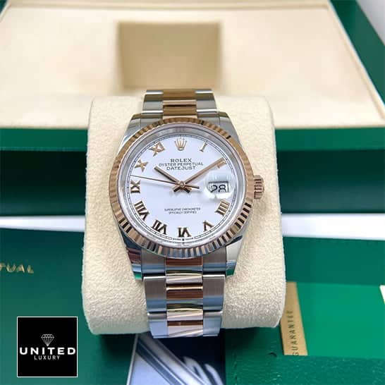 Rolex Datejust 36 White Gold Roman Numerial Dial Oyster Replica