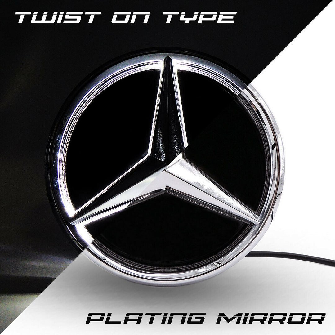 Mirror Led Star Front Logo Emblem Grille Light For Mercedes Benz Twist Type  dxncar