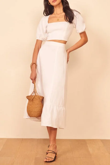 Yucca Linen Two Piece Skirt Set