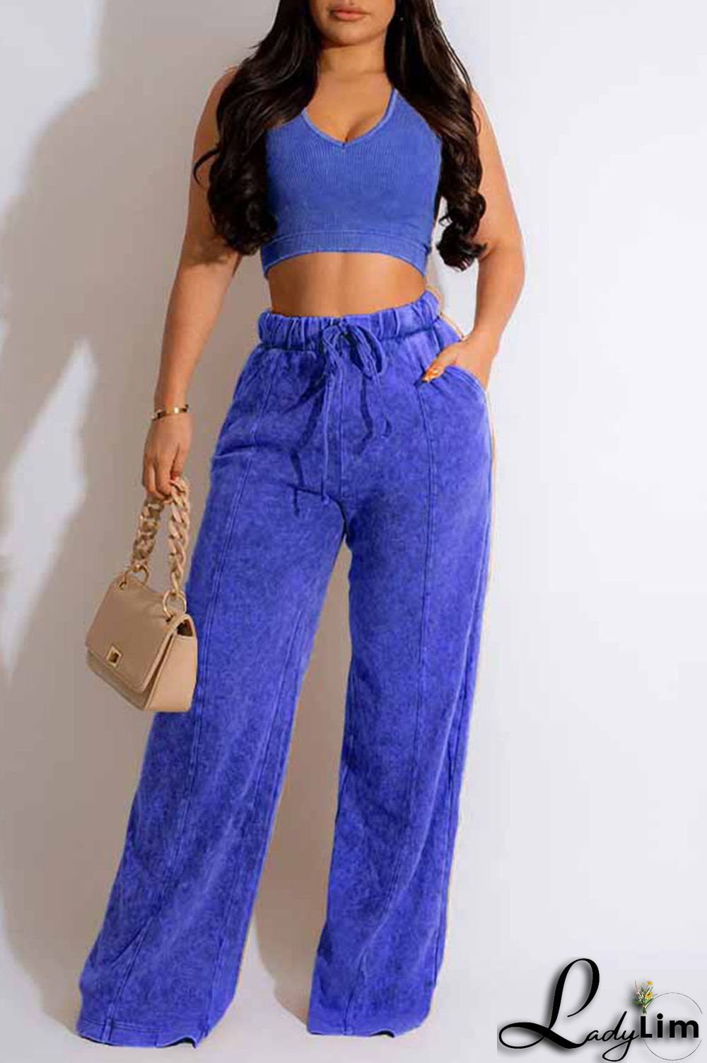 White Casual Solid Patchwork O Neck Sleeveless Two Pieces