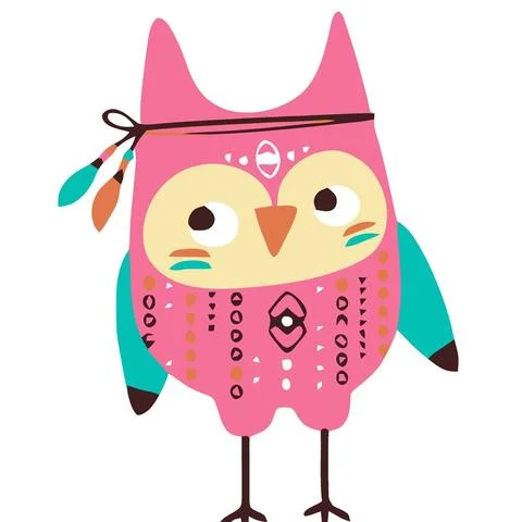 DIY Acrylic Painting, Paint by Number Kits for Kids Beginner - Pink Owl 8" x 8"、bestdiys、sdecorshop