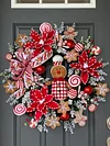 Christmas🎅 Candy Gingerbread Man Wreath - Christmas discounts begin!🎅-mysite-Adracos
