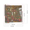 (50*50cm)Christmas House - Full Round Drill Diamond Painting