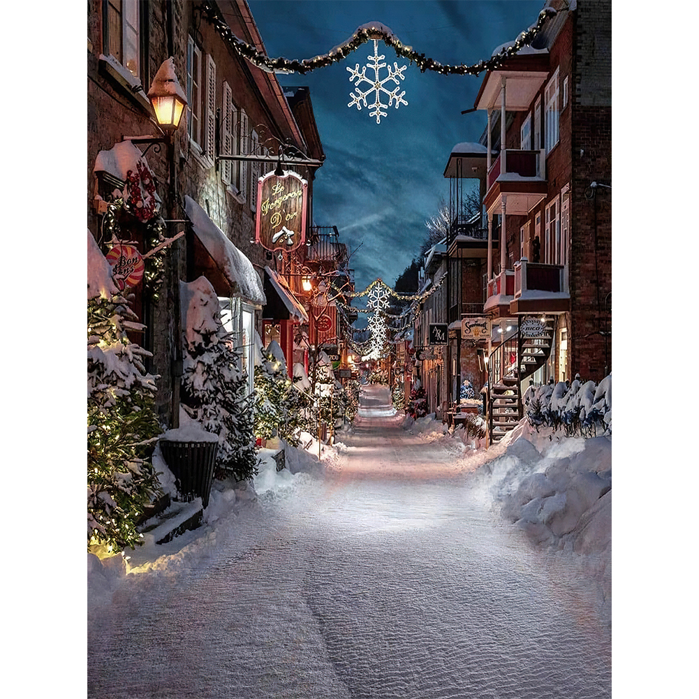 

Snow Street - Round Drill Diamond Painting - 35*45CM, 501 Original