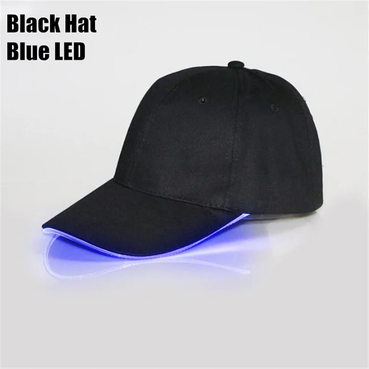 200p! Unisex Men&Women LED Glow Colorful Baseball Hat Boy&Girl Teenager LED Light Cap In Dark Party Club Props Hip Hop Visor Cap