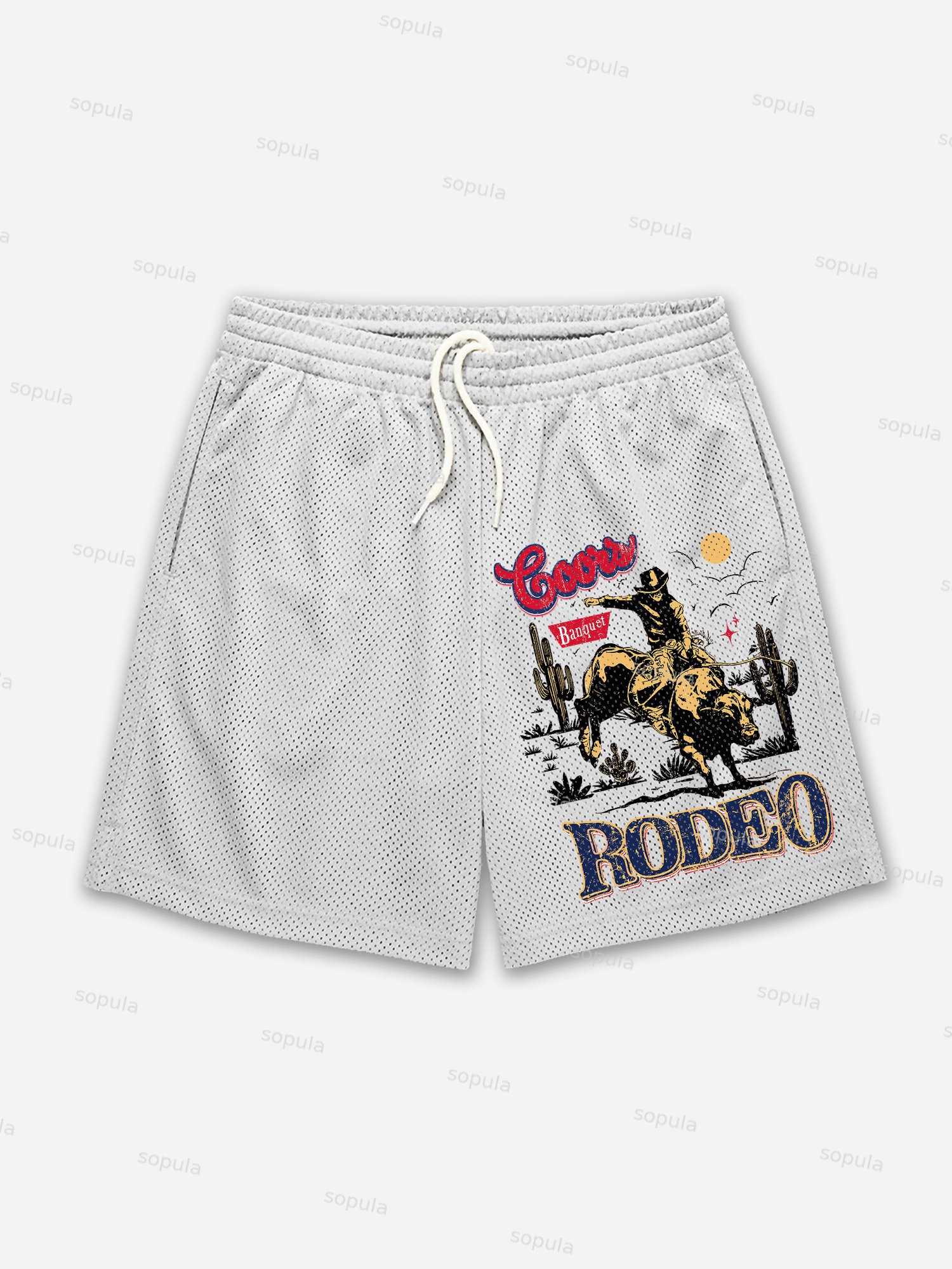 Coors Banquet Rodeo Classic Graphic Mesh Shorts
