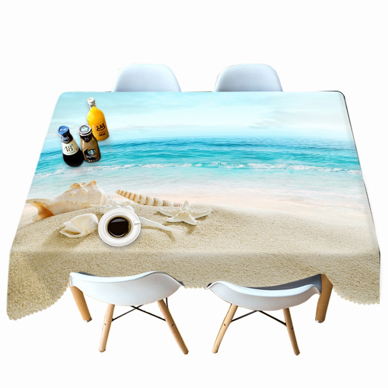 

Beautiful Beach View - 3D Tablecloth, 140*140cm, 501 Original