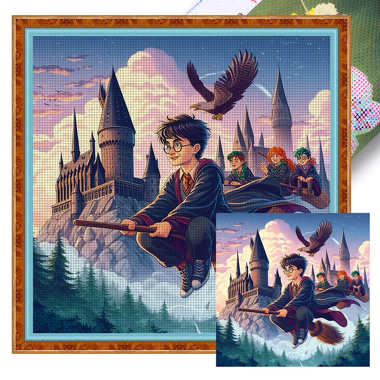 Harry Potter And Friends (50*50cm) 11CT Stamped Cross Stitch gbfke