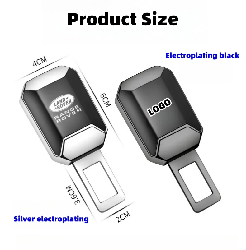 Vehicle-mounted zinc alloy electroplated safety belt extension buckle