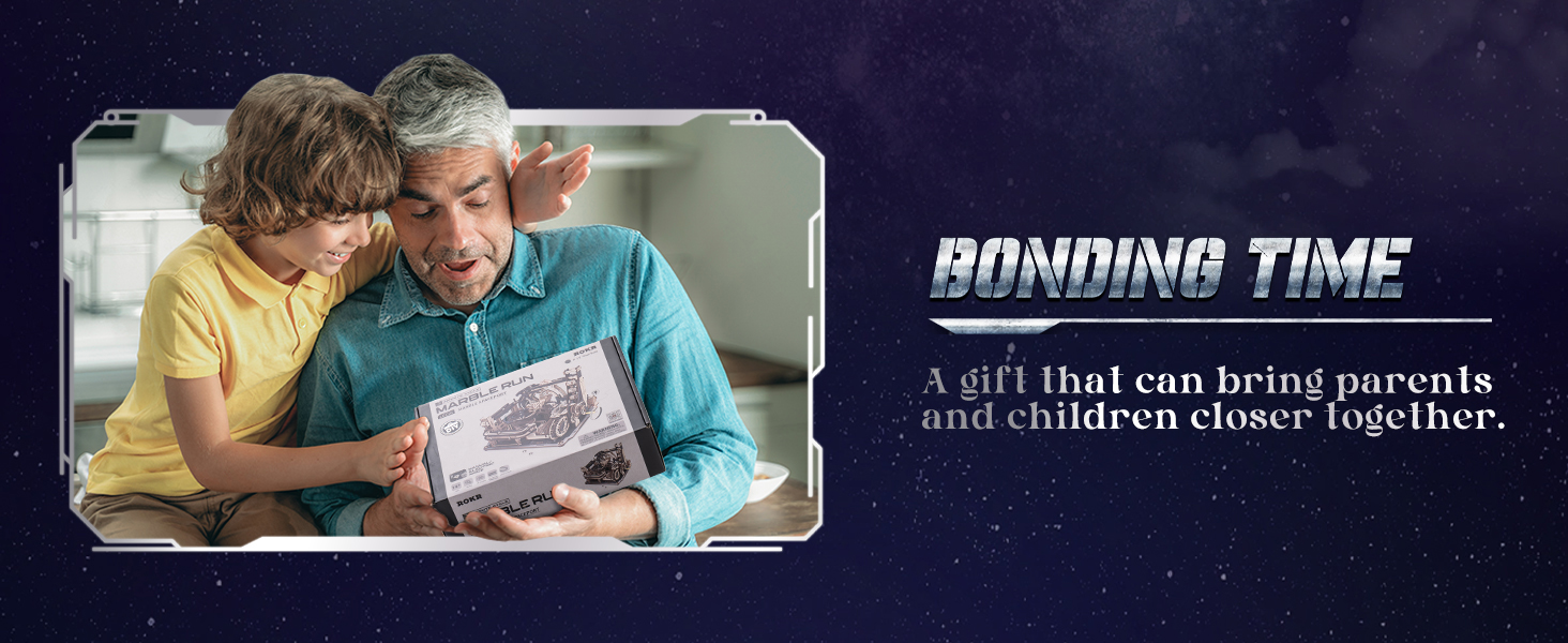 Tegooe 3D Wooden Puzzle Electric Marble Run Kit - Mechanical Brain Teaser Building Toy