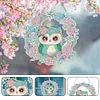 Diamond Painting Acrylic Single-Sided Wreath Owl Hanging Pendant