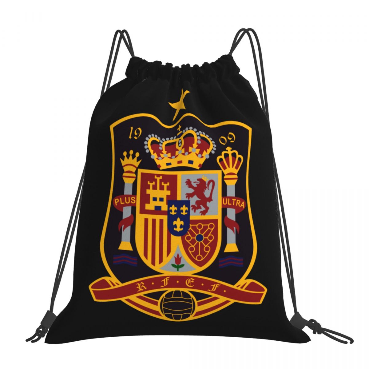 Spain National Football Team Waterproof Adjustable Lightweight Gym Drawstring Bag
