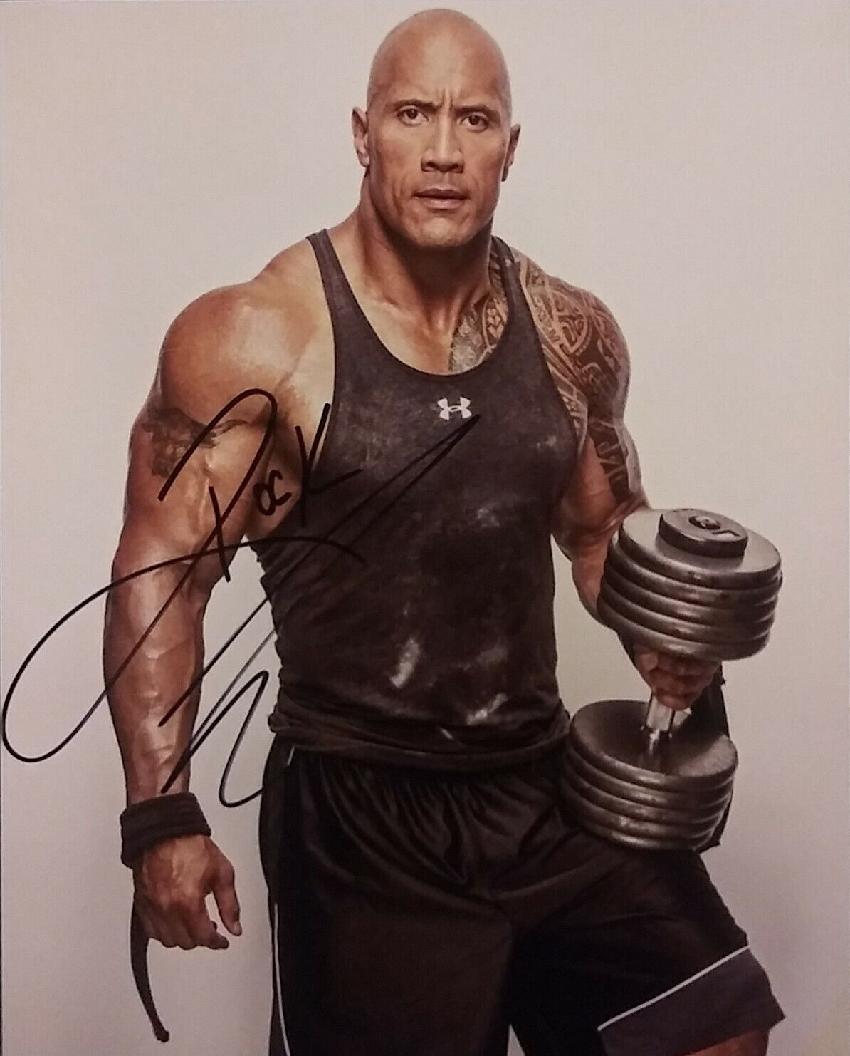 Dwayne Johnson signed 8x10