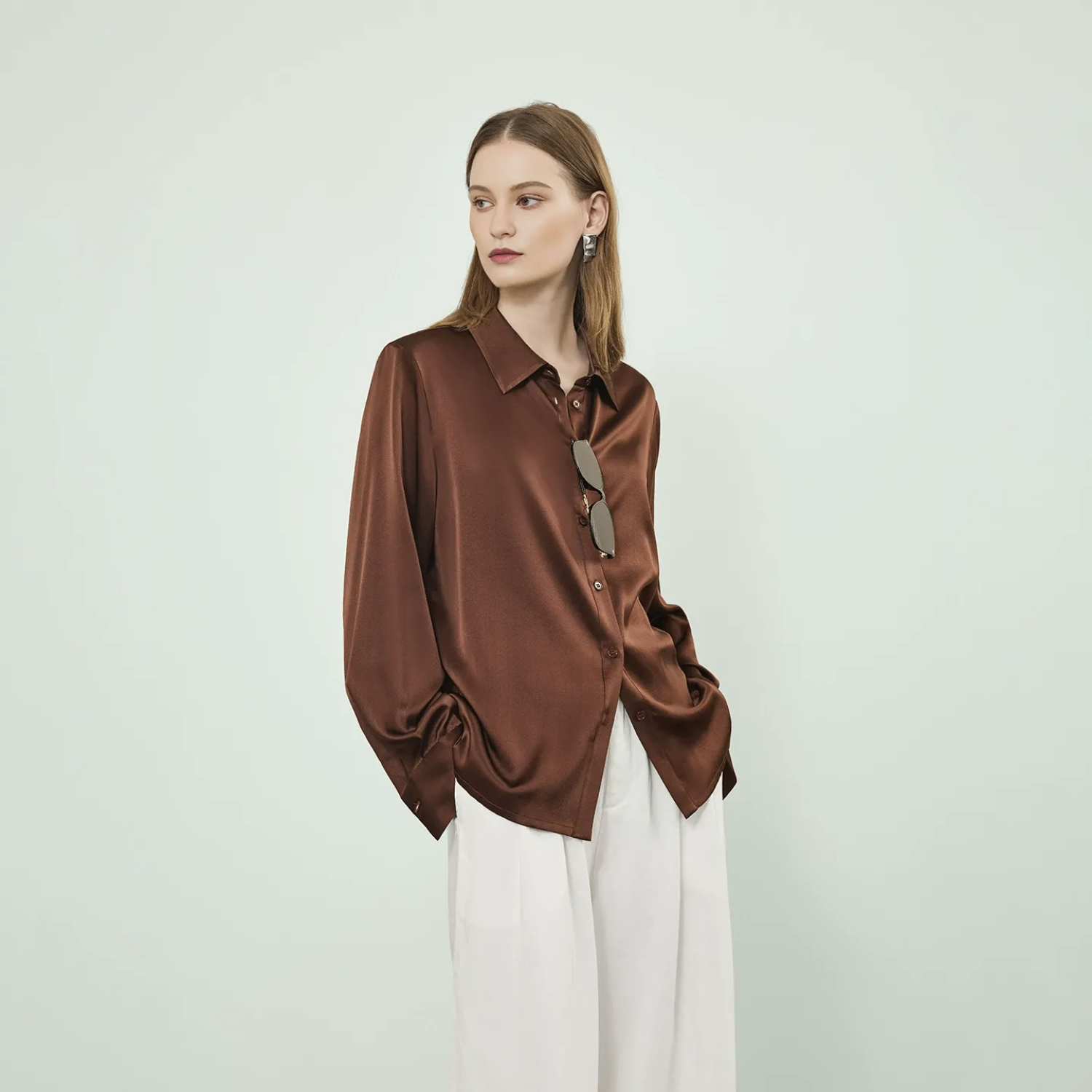 Women's Classic Stretch Sectional Mulberry Silk Blouse REAL SILK LIFE