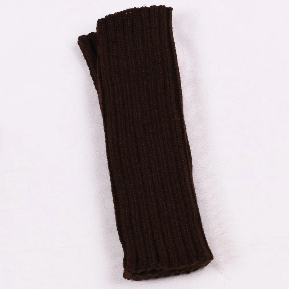 Arm Warmers Women Solid Striped Knitted Half-fingered Womens Mitt Japanese Style All-match Simple Soft Trendy Kawaii Leisure New