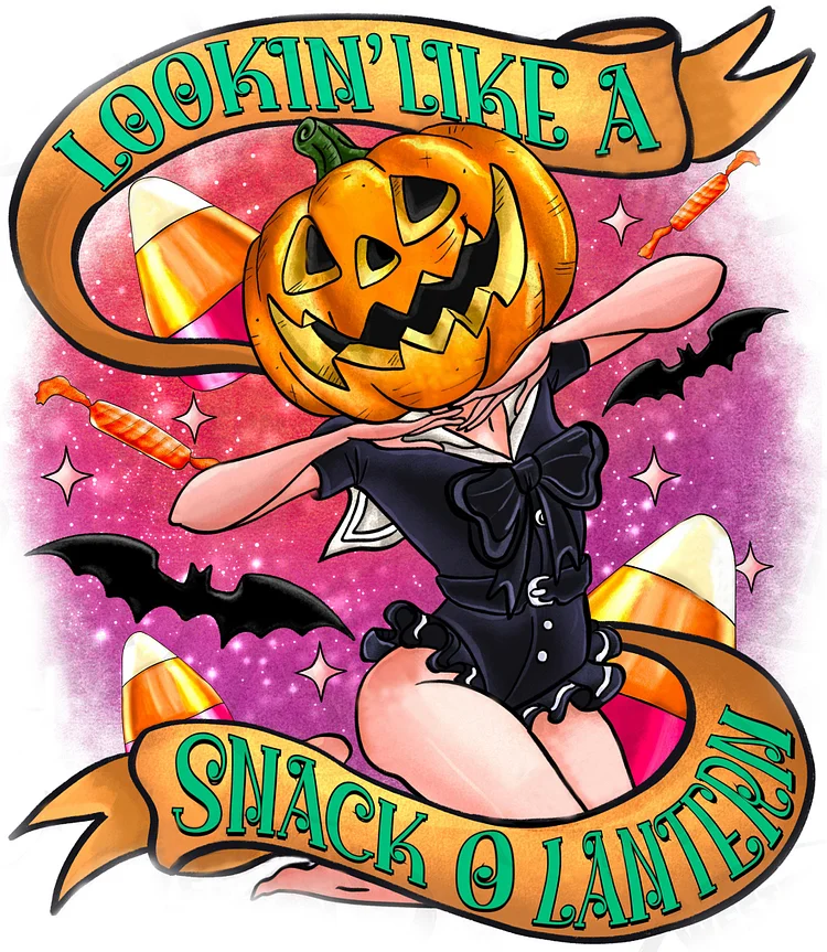 Snake Halloween Pumpkin Girl 40*50CM(Canvas) AB Round Drill Diamond Painting gbfke