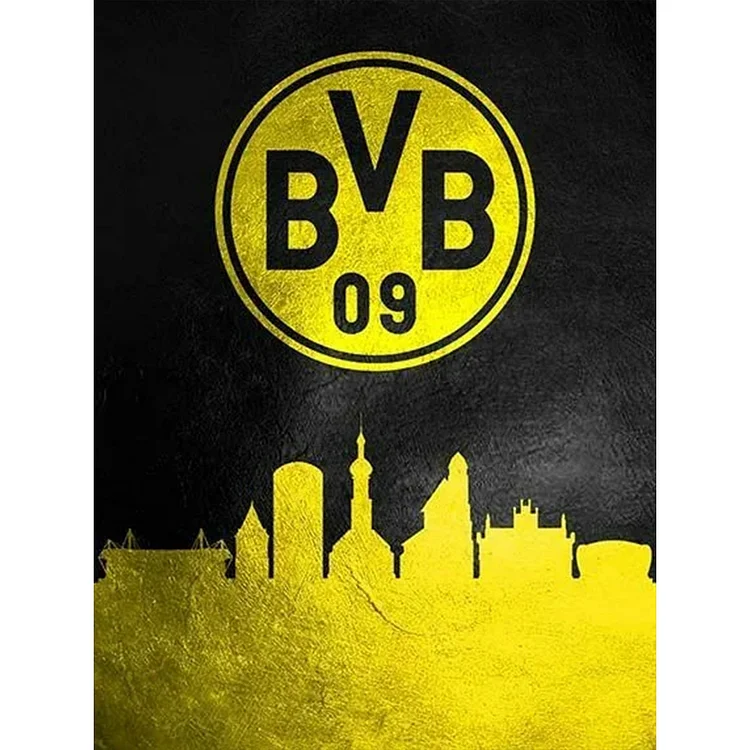 Dortmund Football Club Logo  - Full Round - Diamond Painting(30*40cm)