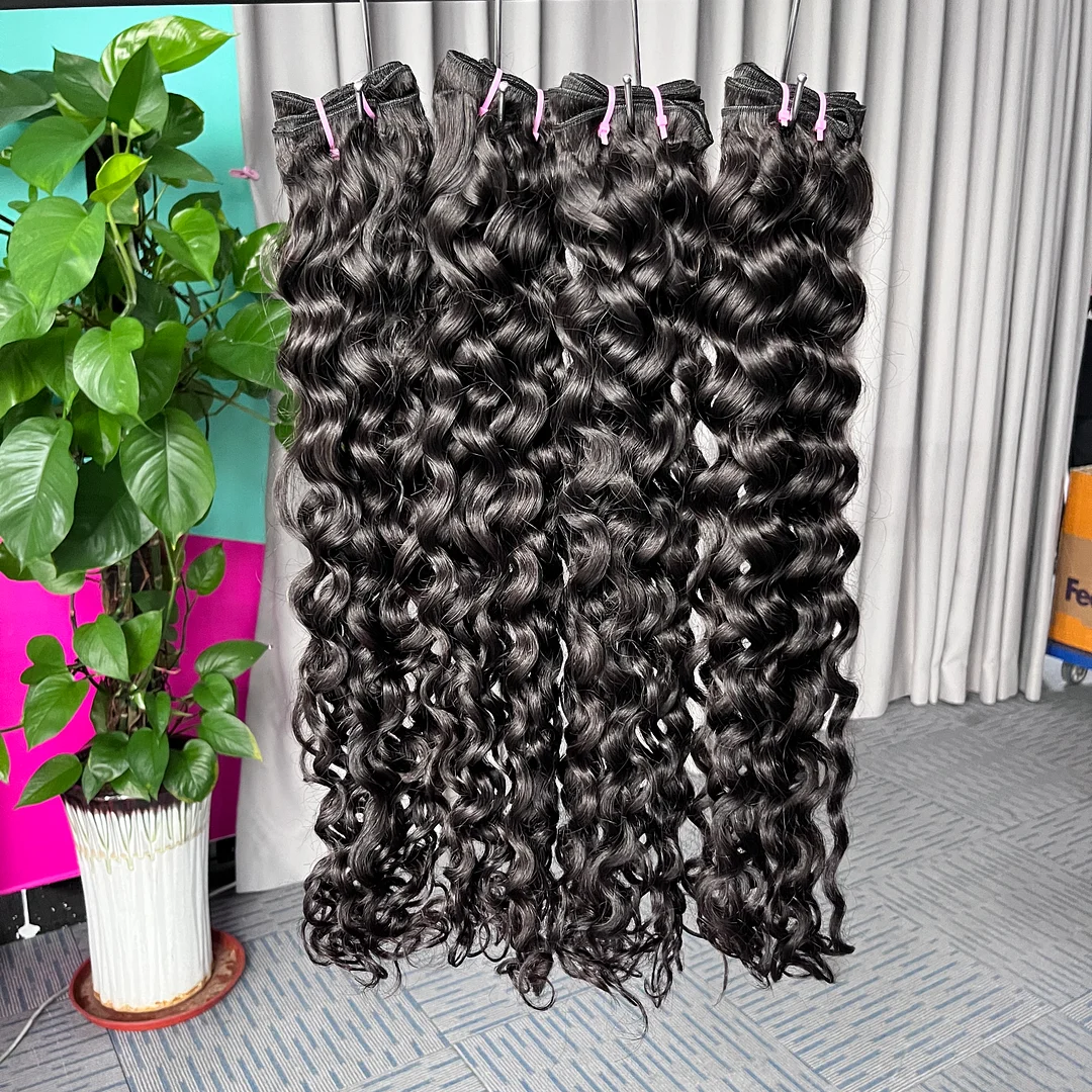 12A 3PCS Burmese Mink Virgin Hair Weave Water Wave Hair Bundle Deals