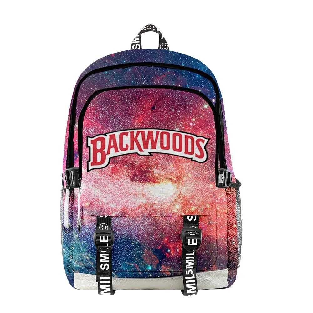 Backwoods Simple Multifunctional Backpack 3D Digital Color Printing Travel  School Bag