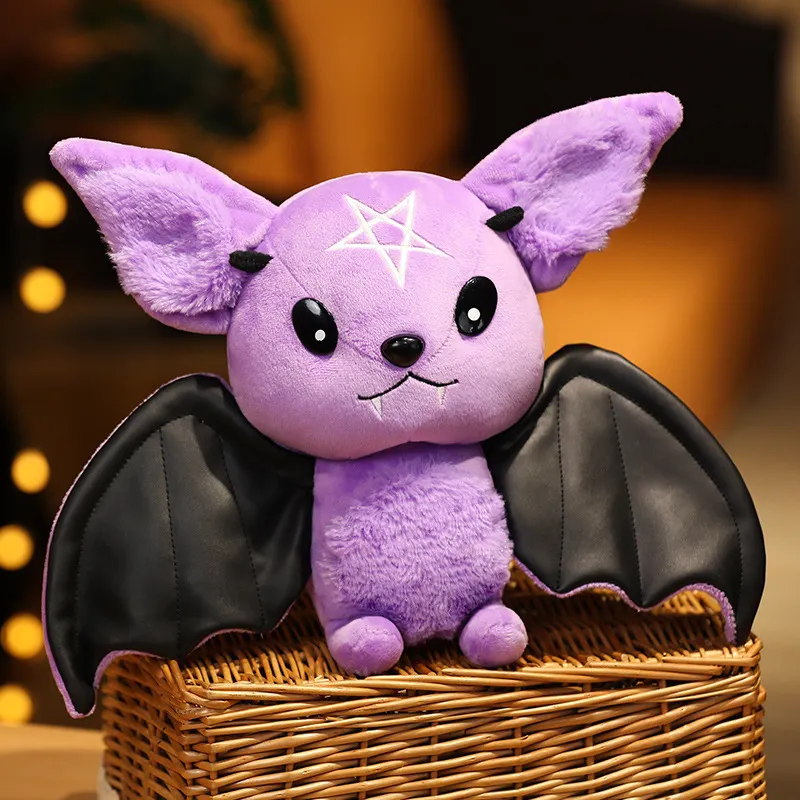 Cute purple Halloween bat stuffed animal plush