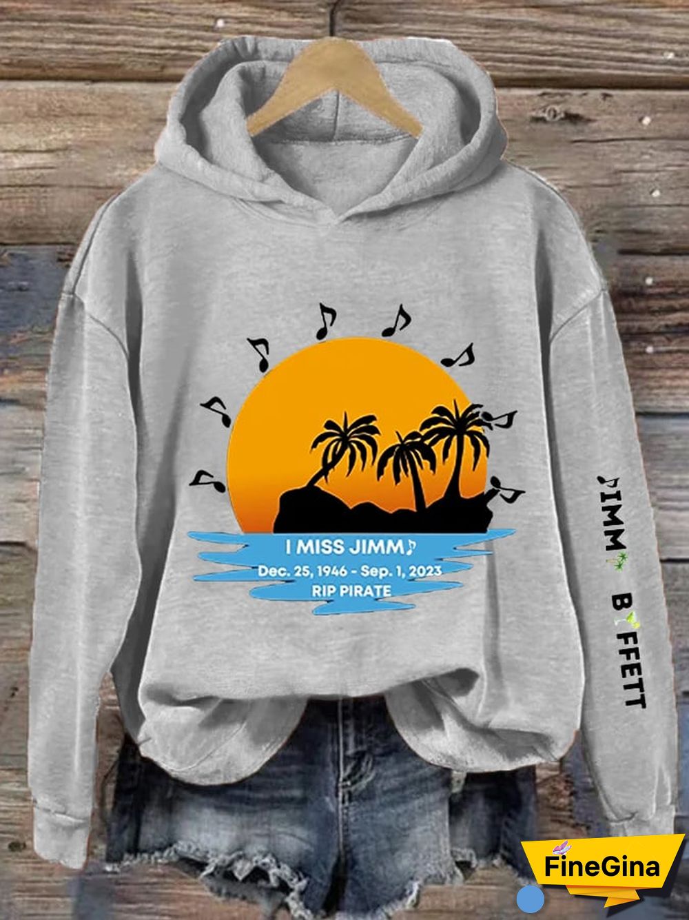 Women's I Miss Rip Jimmy Printed Hooded Sweatshirt