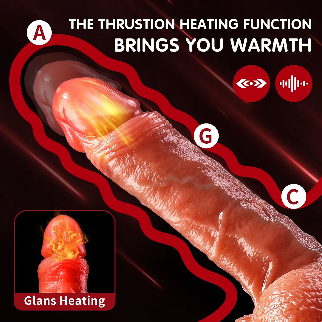 8.5 Inches Heating Swinging Thrusting Dildo Vibrator
