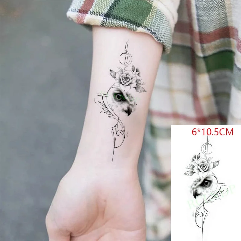 Waterproof Temporary Tattoo Sticker Black Gun AK 47 Flash Tatoo Fake Water Transfer Tatto for Woman Man