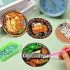 8pcs DIY Diamond Painting Coaster Kit - Pumpkin