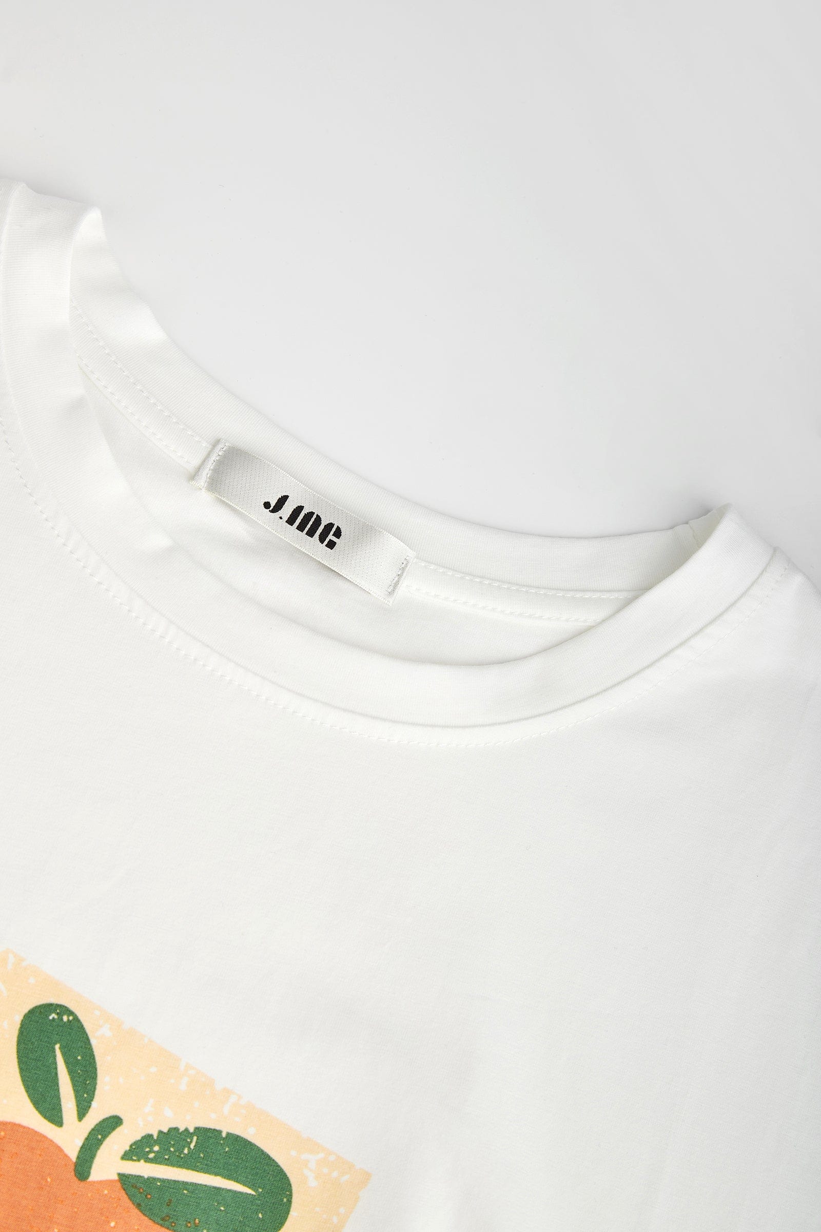 White Printed Oversized Cotton T-shirt