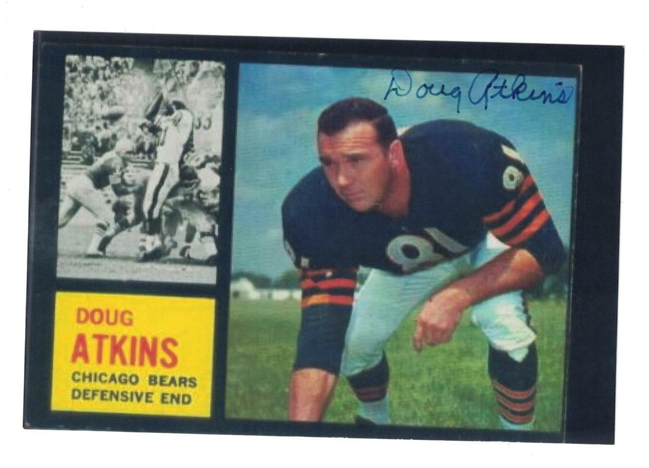 Doug Atkins Signed Autographed 4x6 Photo Poster painting Chicago Bears HOF