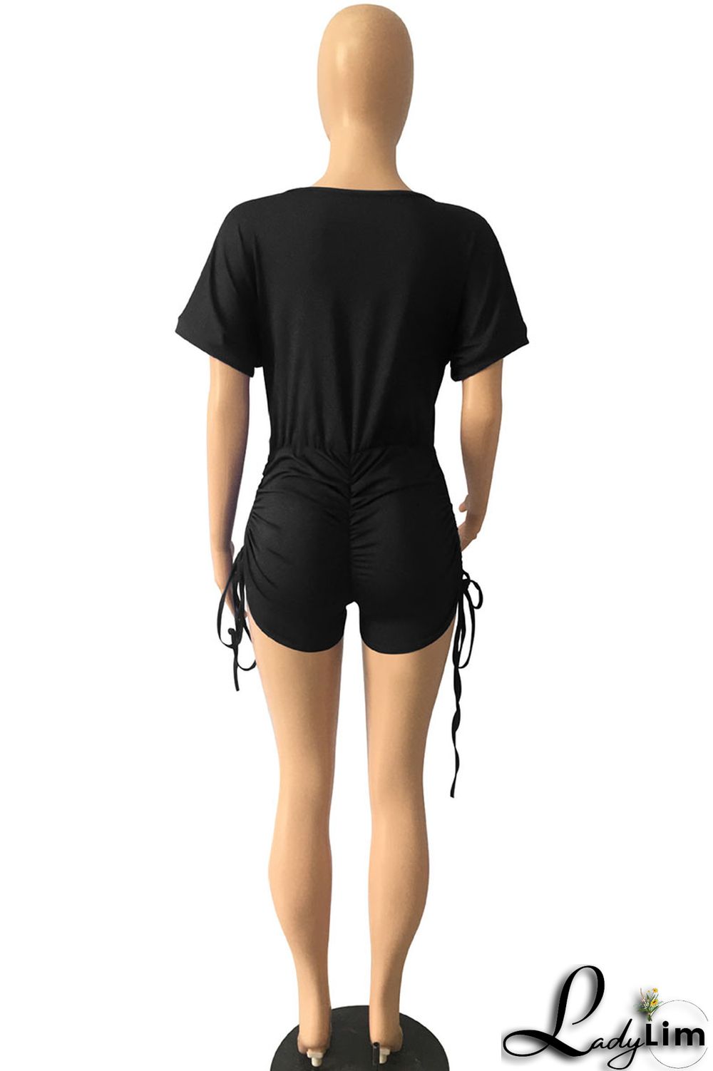 Royal Blue Sexy Solid Split Joint V Neck Regular Jumpsuits