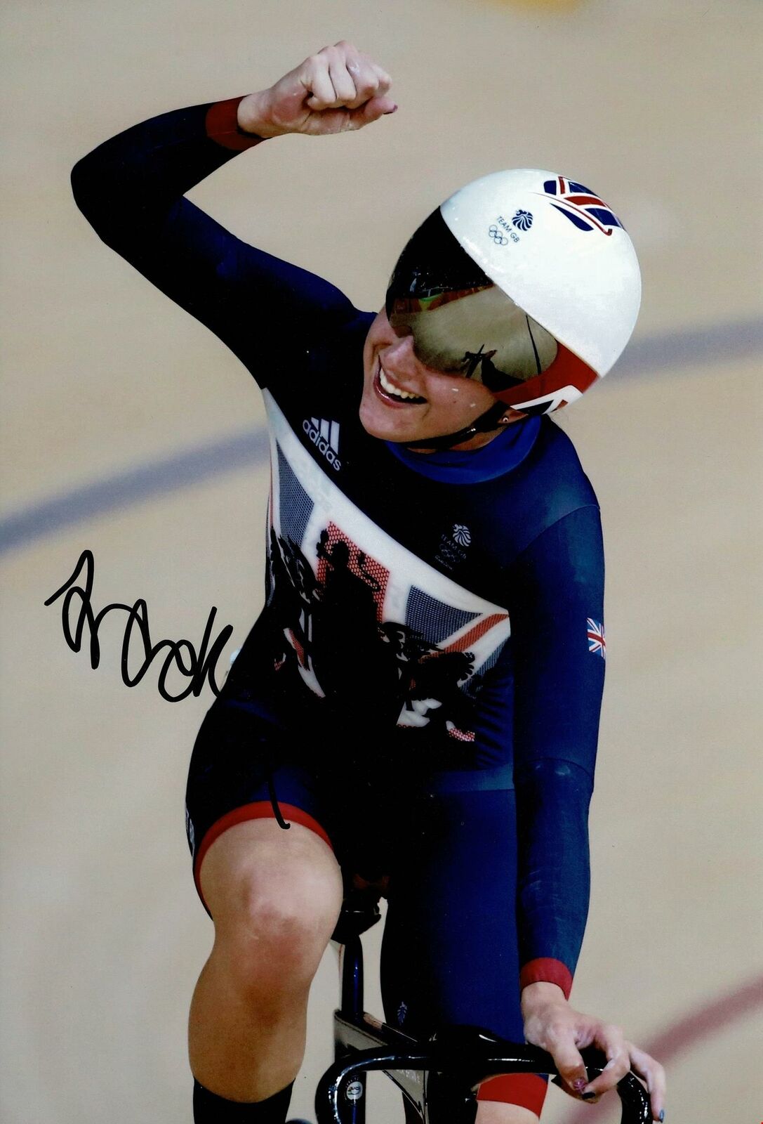 Laura Kenny Signed 12X8 Photo Poster painting London 2012 Tokyo 2020 Genuine Autograph AFTAL COA