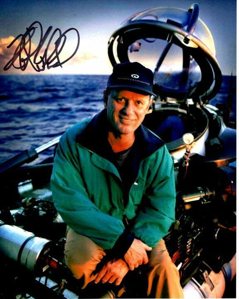 Robert ballard signed autographed titanic explorer Photo Poster painting