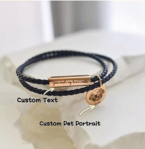 personalized dog photo bracelet