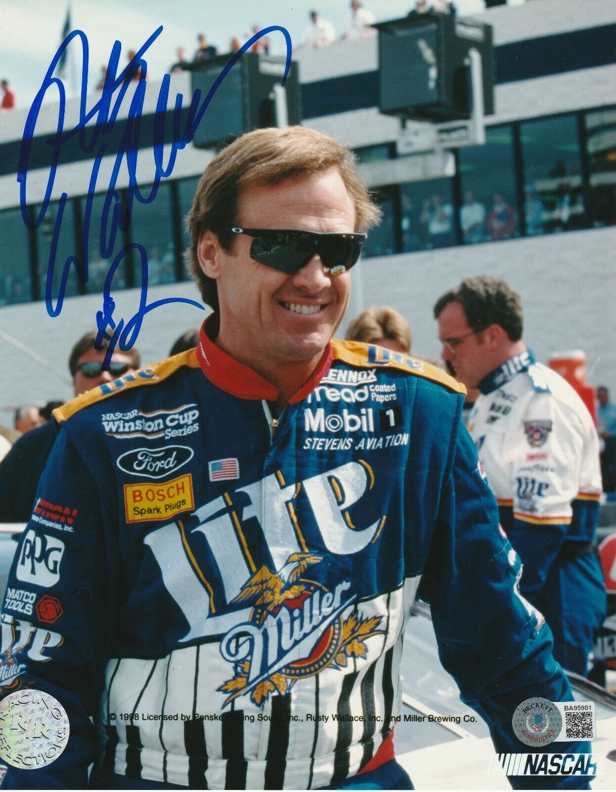 RUSTY WALLACE Signed 8x10 Photo Poster painting w/ Beckett COA