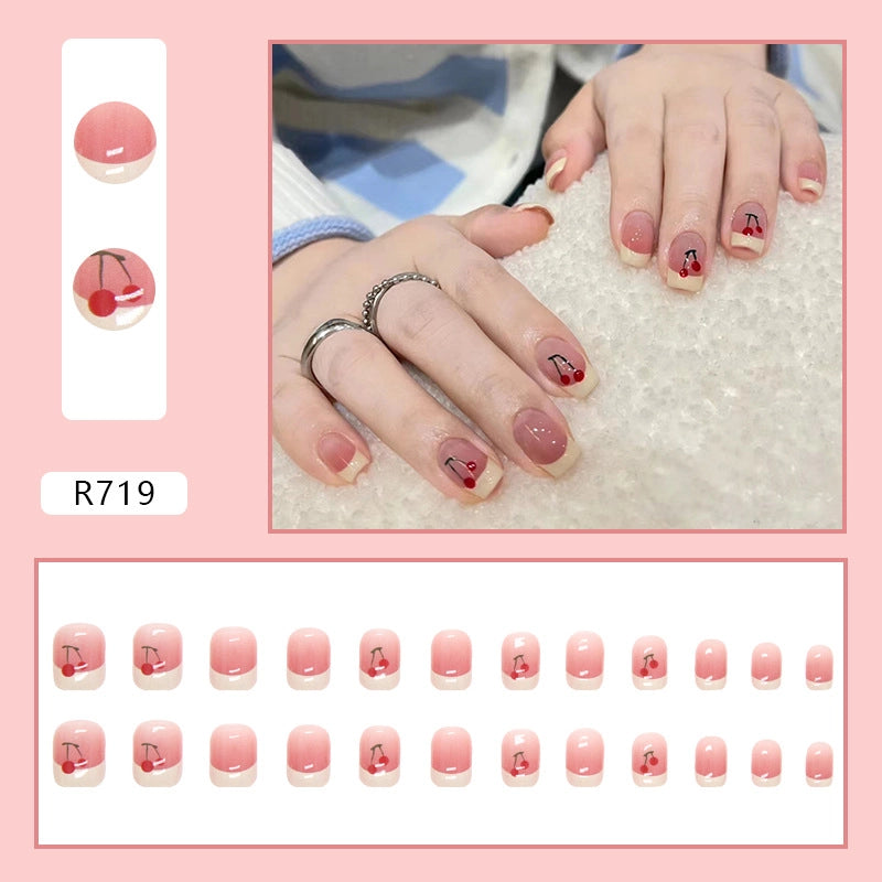 Simple And Cute Classic Style Autumn And Winter Wear Armor Cheap Hot Sale Nail Sticker Caramel Amber Finished Product Fake Nails